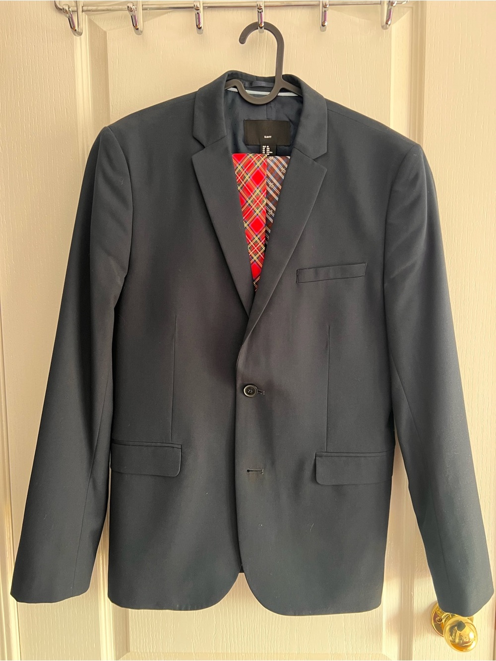 H&M Men's Navy Blue Single-Breasted Blazer